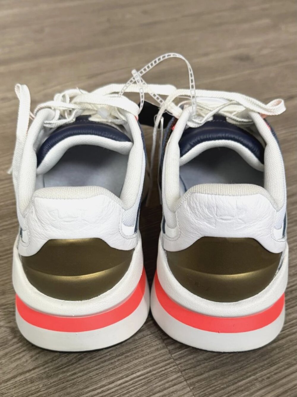 Under Armour Forge 96 Reissue Chunky White Beta Navy Sneakers Men 10.5 Women 12 - Picture 7 of 13